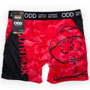 Odd Sox South Park Boxer Briefs Mens Large Underwear Cartman Red Camo Black Gift